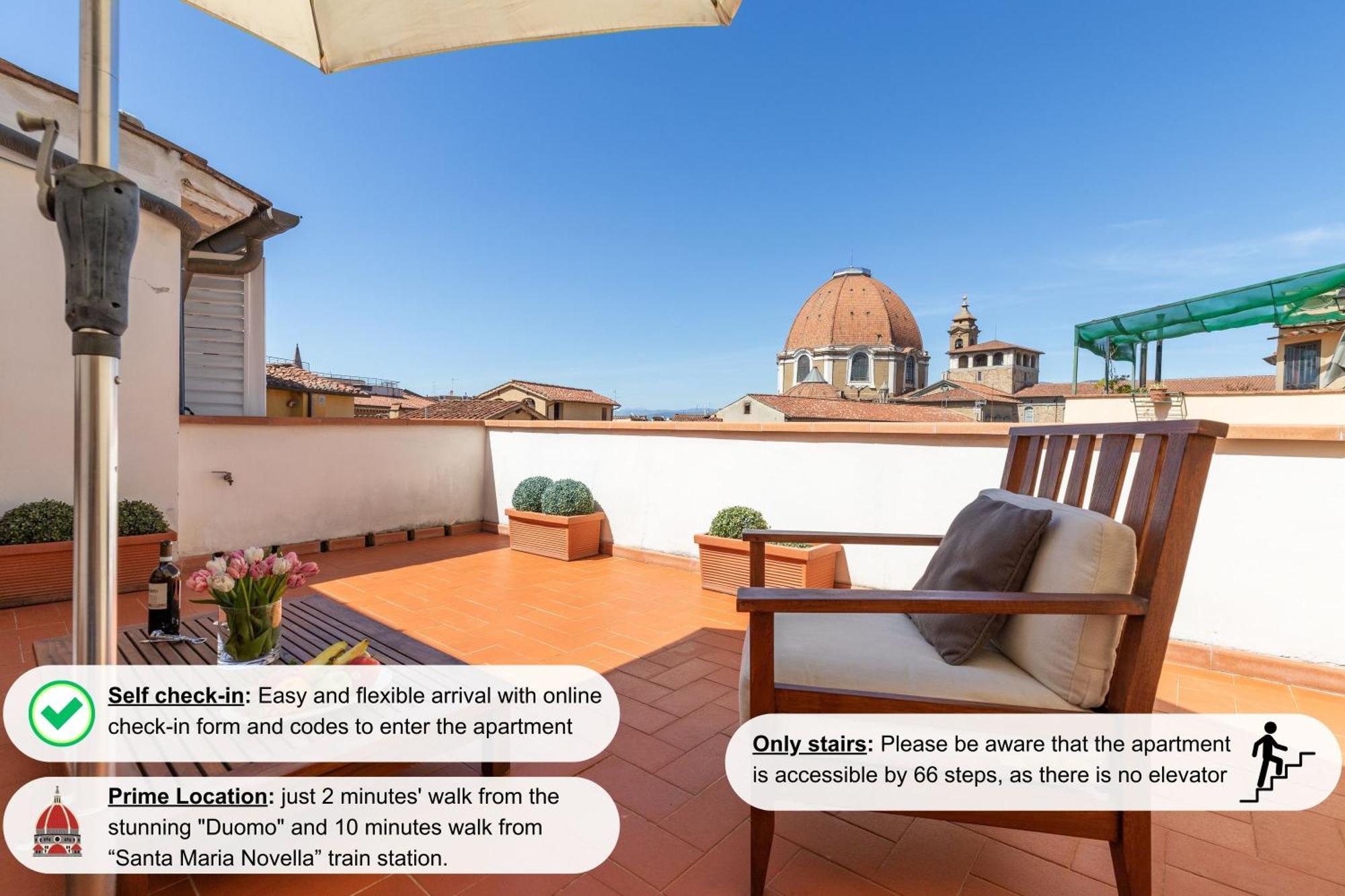 Appartamento Damasco Penthouse With Terrace Near The Duomo Firenze Esterno foto